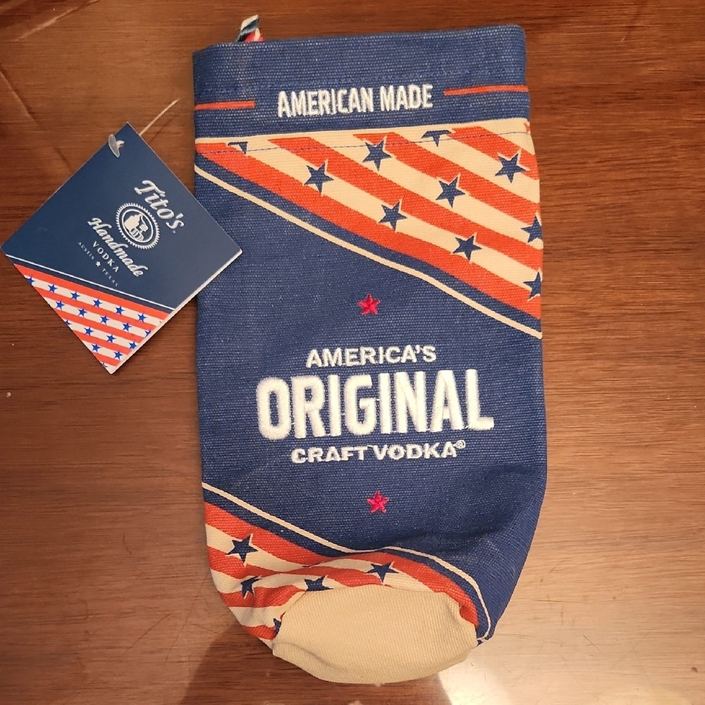 Tito's Handmade Vodka Bottle Bag With Drawstring